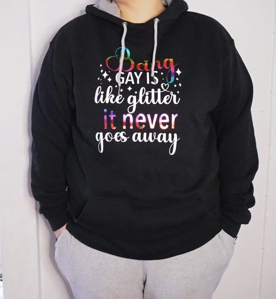 Hettegenser: Being Gay Is Like Glitter (XL-4XL)