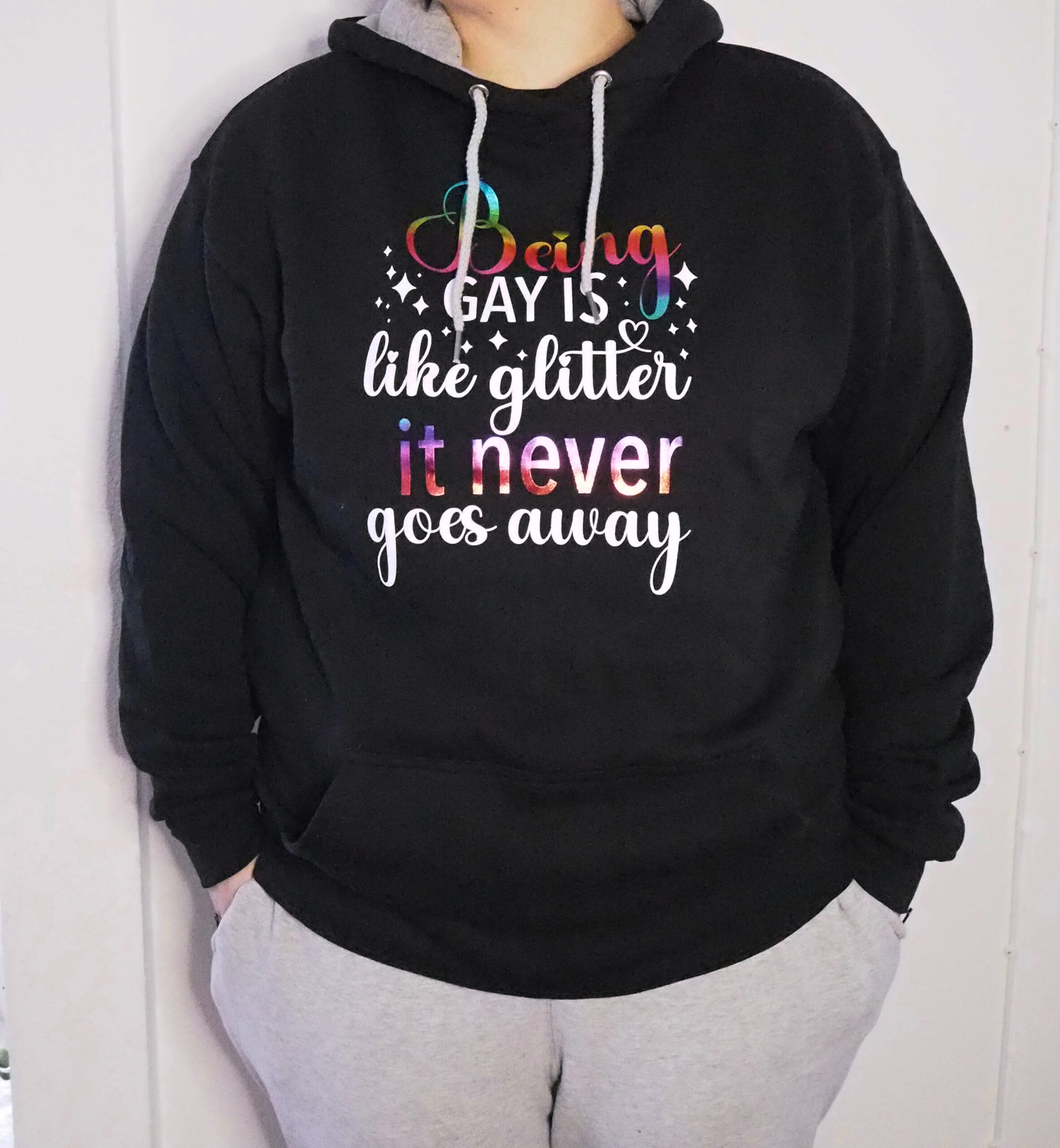 Hettegenser: Being Gay Is Like Glitter (XS-L)